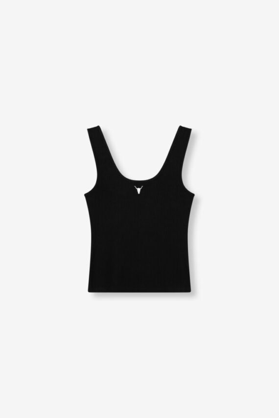 Ladies knitted tanktop zwart Alix the Label
