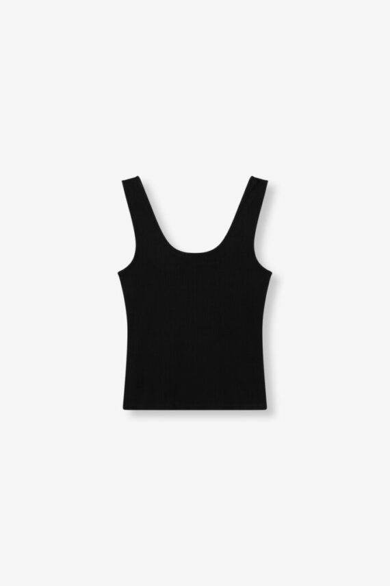 Ladies knitted tanktop zwart Alix the Label