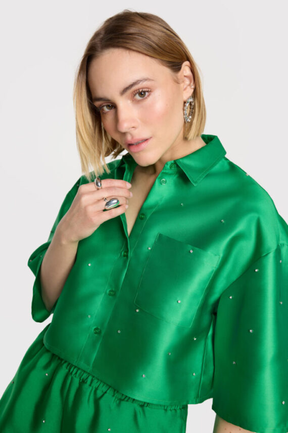 Ladies embellished satin blouse Alix the Label