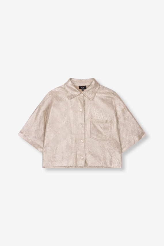 Ladies foil cropped blouse Alix the Label