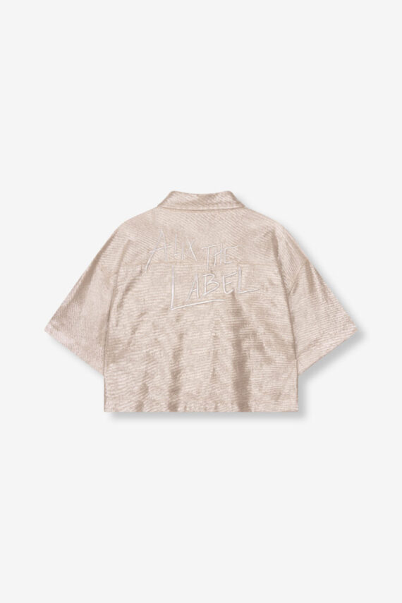 Ladies foil cropped blouse Alix the Label