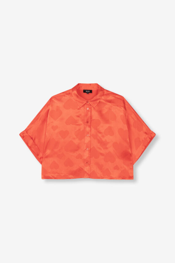 Ladies woven hearts blouse Alix the Label