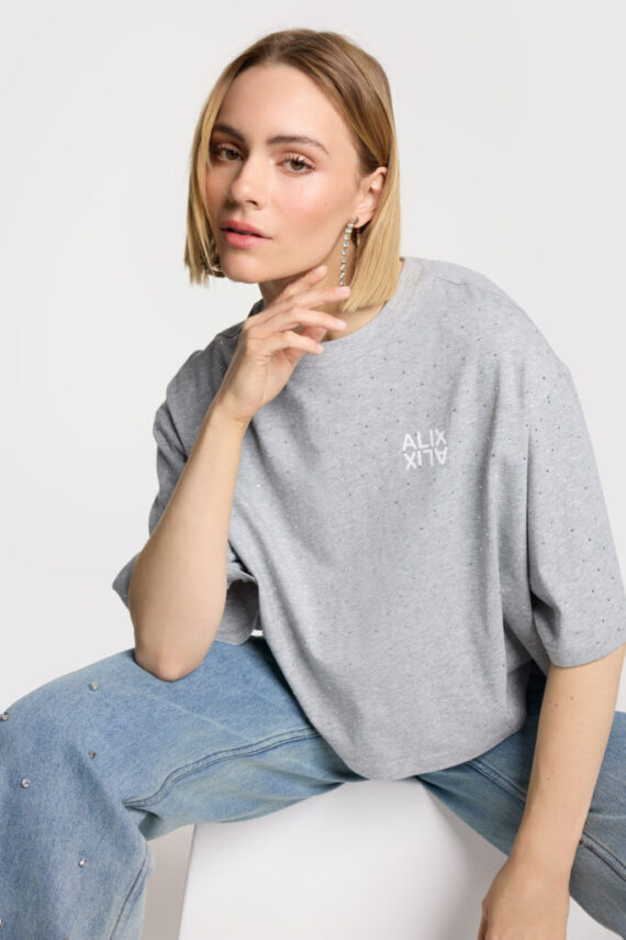 Studded t-shirt grijs Alix the Label