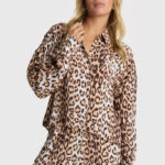 Animal crepe blouse Alix the Label