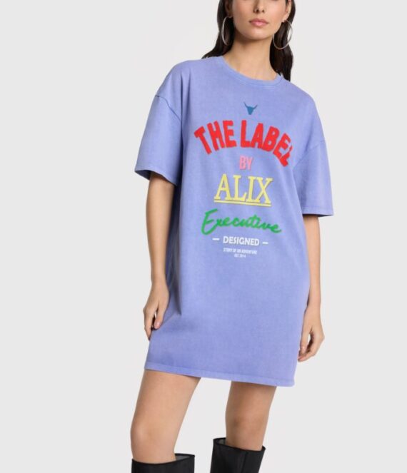 Colourfull the label t-shirt dress Alix the label