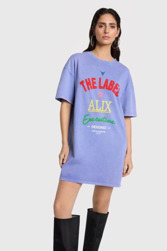 Colourfull the label t-shirt dress Alix the label