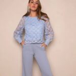 Tamara top bright blue Freebird