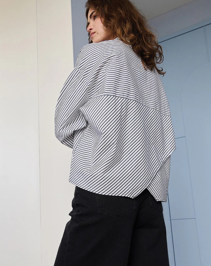 Cherree shirt navy stripe Another Label