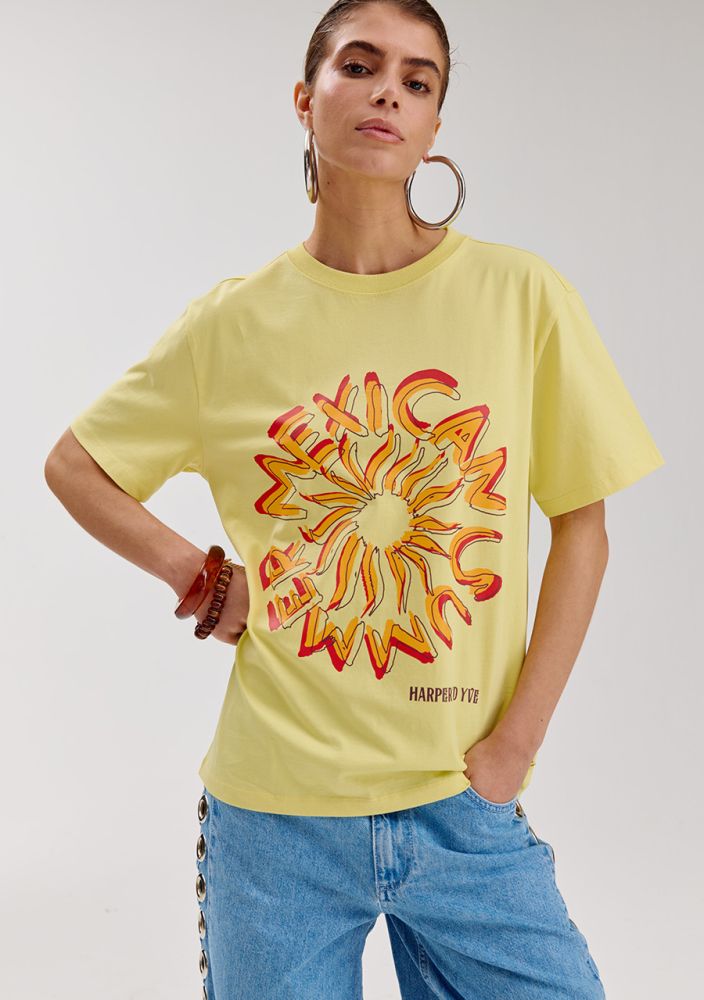 T-shirt mexicansun geel hs6y308 Harper and Yve