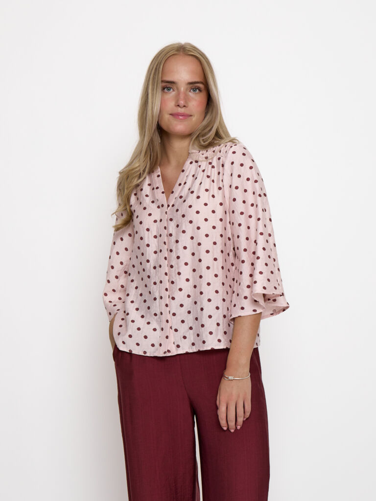 Msviviana v-neck blouse cherry Minus